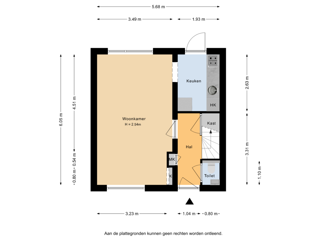 Bekijk plattegrond van Begane grond van Overhandstraat 18