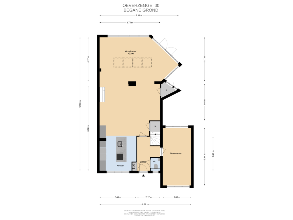 Bekijk plattegrond van Begane grond van Oeverzegge 30