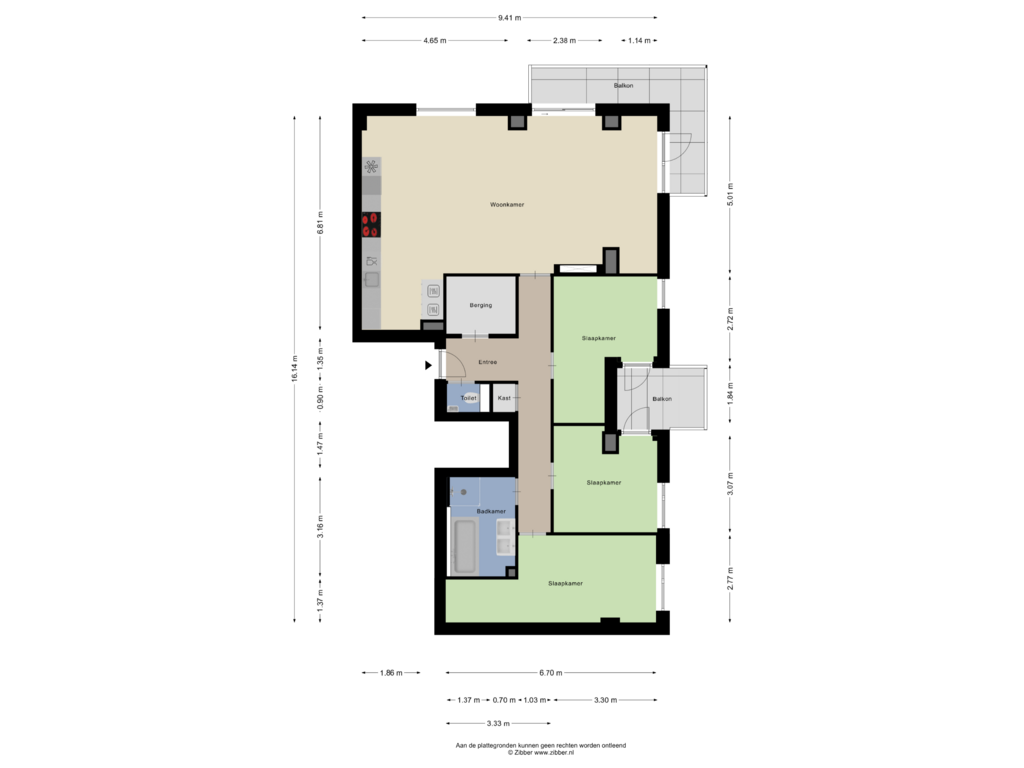 View floorplan of Appartement of Radarweg 274