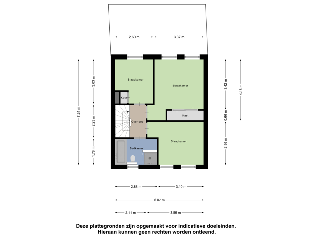 Bekijk plattegrond van Eerste verdieping van Goudsbloemstraat 22