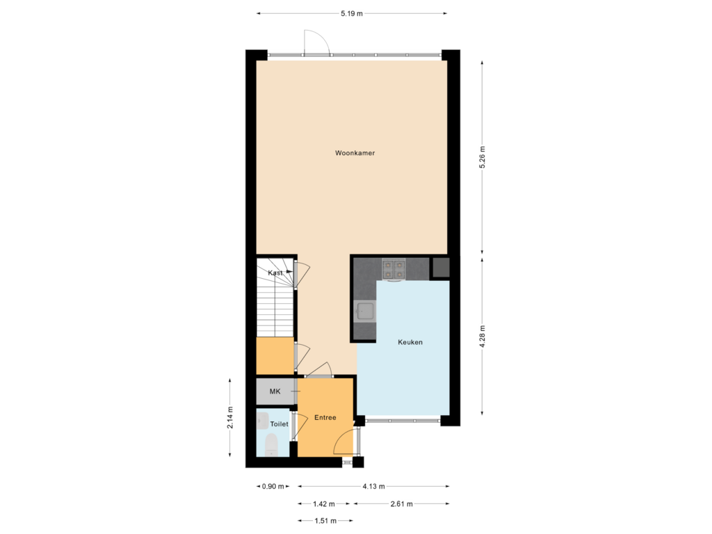 Bekijk plattegrond van Begane grond van Veerdonk 20