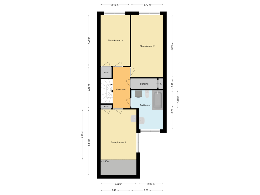 Bekijk plattegrond van Eerste verdieping van Veerdonk 20