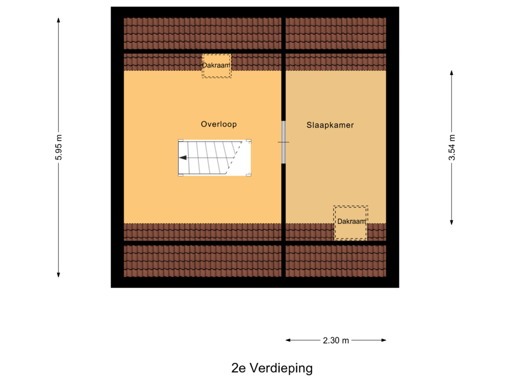 Bekijk plattegrond van 2e Verdieping van Boekweitlaan 23