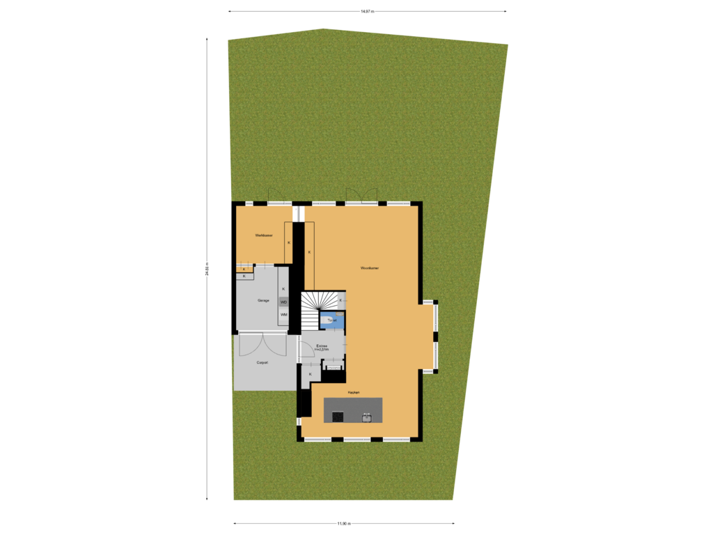 Bekijk plattegrond van Perceel van Middelhoeve 10