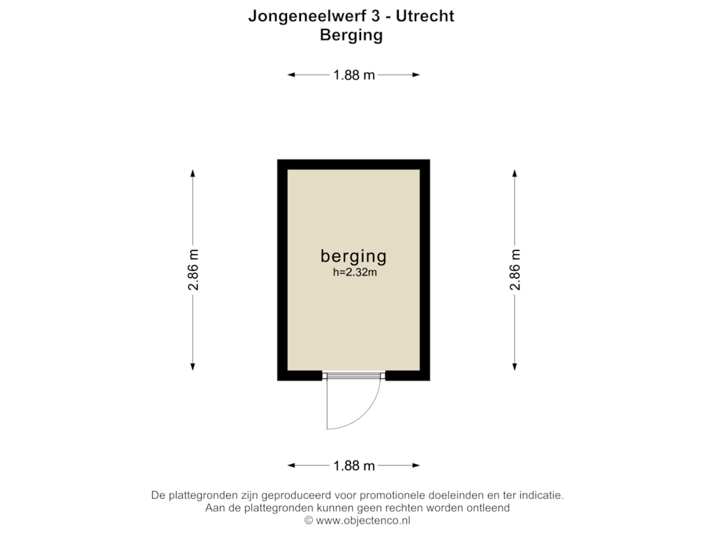 Bekijk plattegrond van BERGING van Jongeneelwerf 3