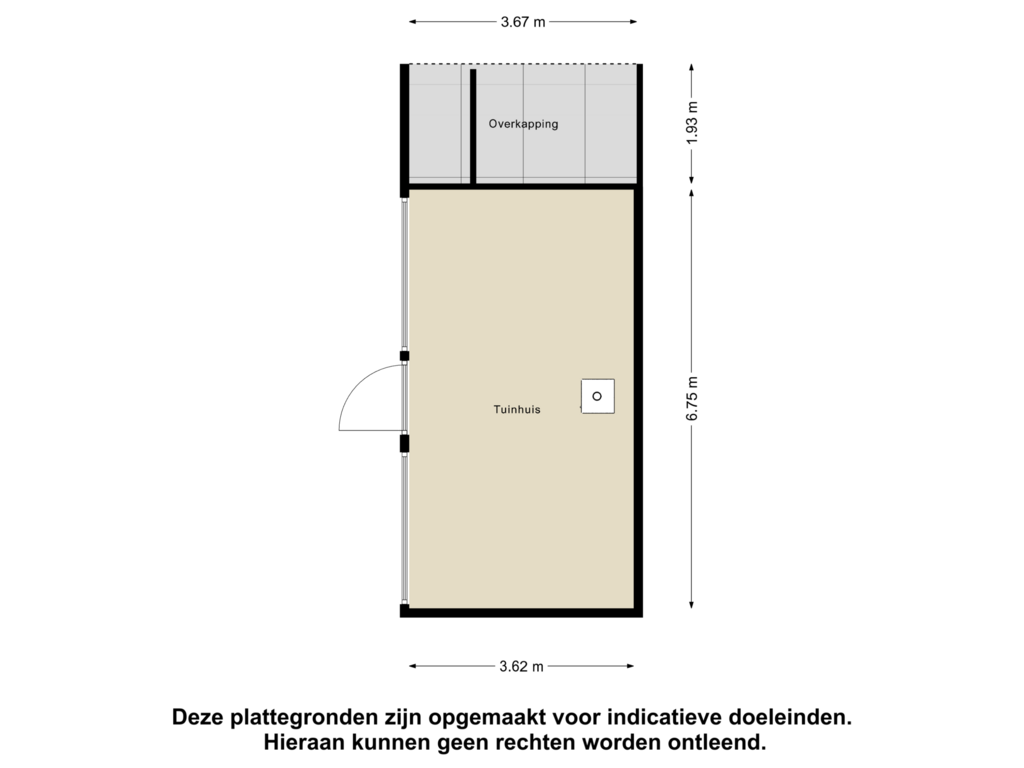 View floorplan of Tuinhuis of Smelleken 8