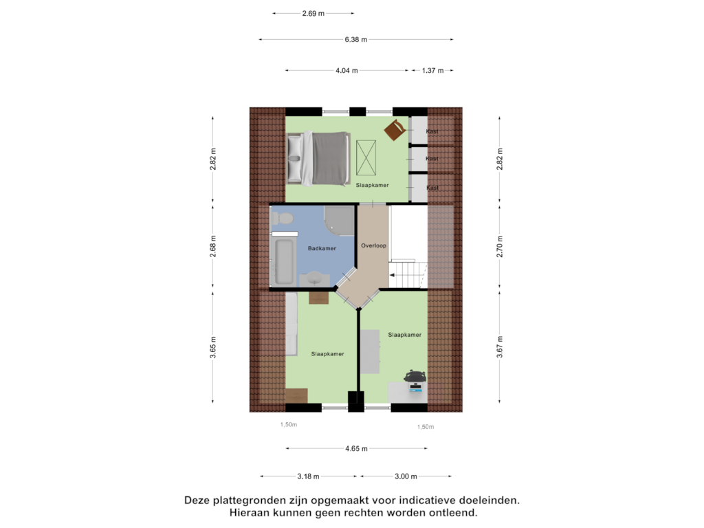 Bekijk plattegrond van Eerste Verdieping van Sleedoornweg 94