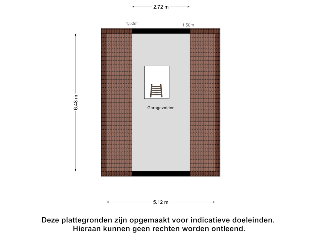 Bekijk plattegrond van Garage Zolder van Sleedoornweg 94