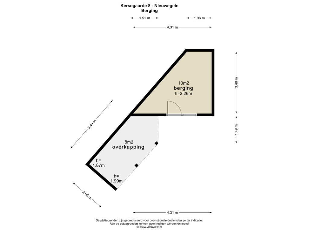 Bekijk plattegrond van BERGING van Kersegaarde 8