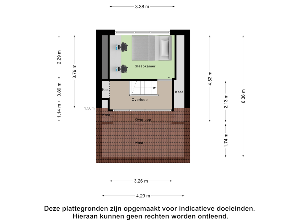 Bekijk plattegrond van Tweede Verdieping van Rozenlaan 39