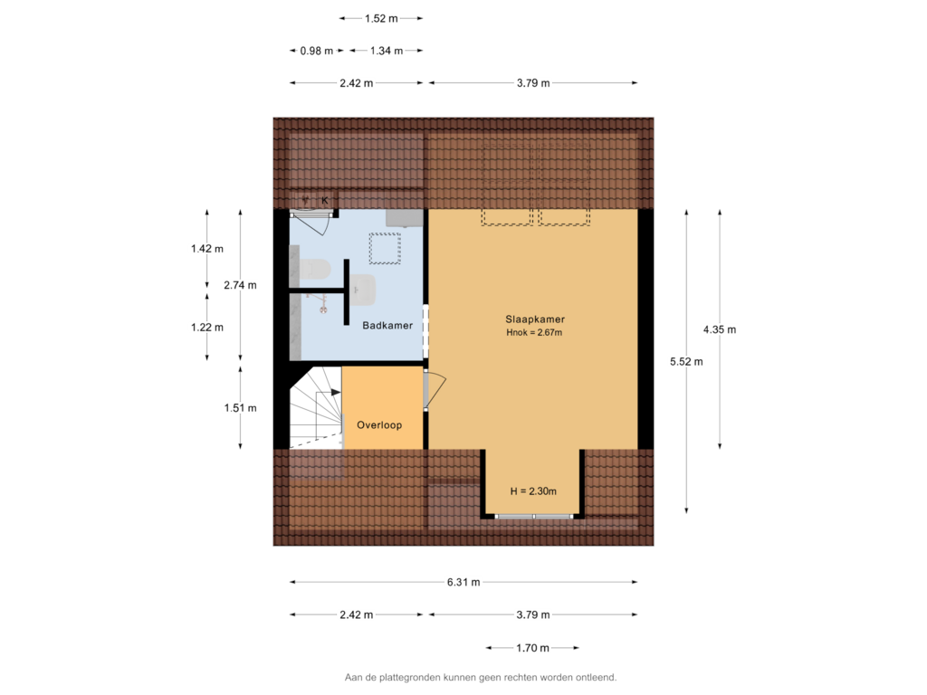 View floorplan of 1e Verdieping of Fazantpad 41