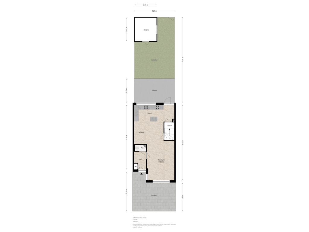 Bekijk plattegrond van Situatie van Akkerwinde 33