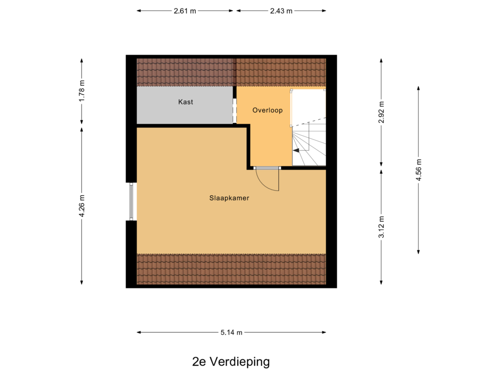 View floorplan of 2e Verdieping of Louis Couperusdreef 1