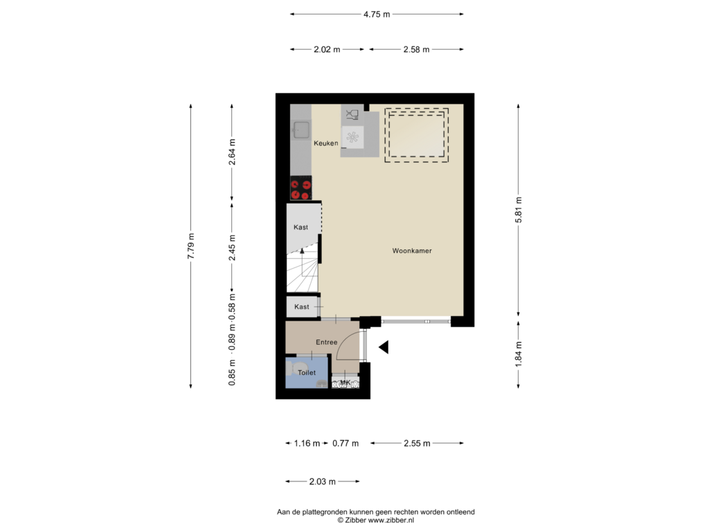 Bekijk plattegrond van Begane Grond van Goudsmidshoeve 428