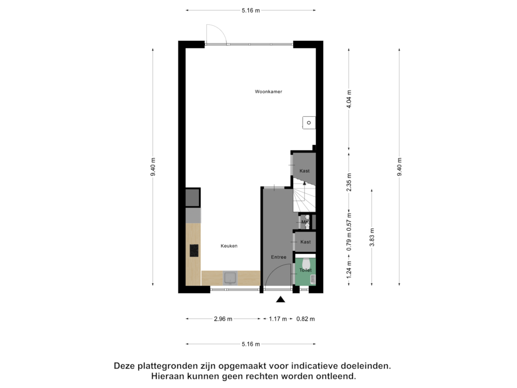 Bekijk plattegrond van Begane Grond van Bredaweg 25