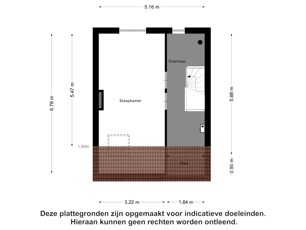 Bekijk plattegrond van Tweede Verdieping van Bredaweg 25