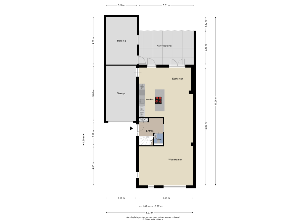 Bekijk plattegrond van Begane Grond van Hooglandstraat 29