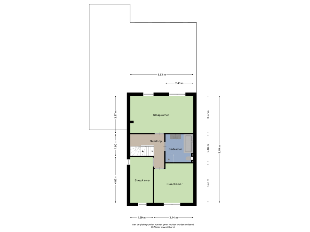 Bekijk plattegrond van Eerste Verdieping van Hooglandstraat 29