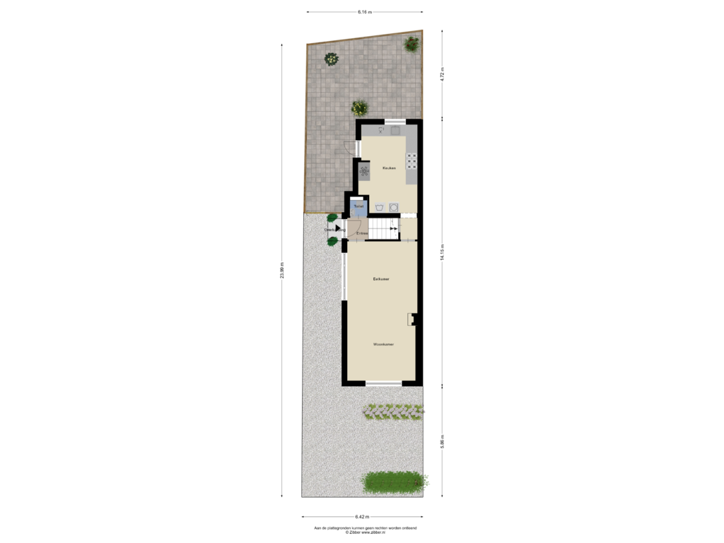 View floorplan of Begane Grond_Tuin of Zevenhuizenseweg 25