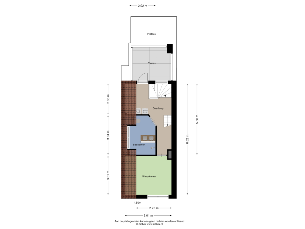 View floorplan of Eerste Verdieping of Zevenhuizenseweg 25