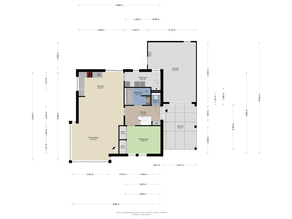 Bekijk plattegrond van Begane Grond van Weegbree 27