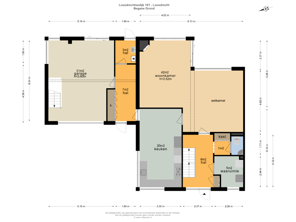 View floorplan of BEGANE GROND of Oud-Loosdrechtsedijk 101