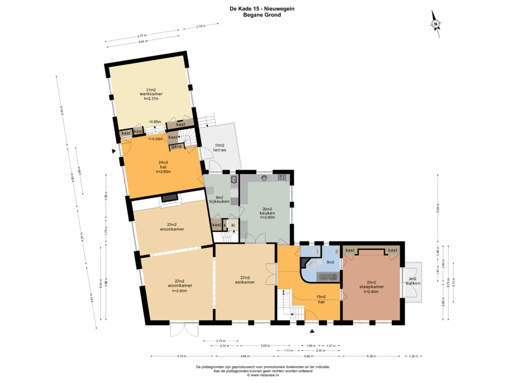 Bekijk plattegrond van BEGANE GROND van De Kade 15