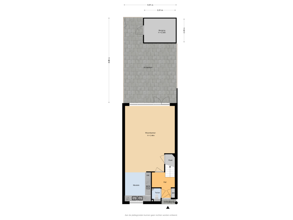 Bekijk plattegrond van Situatie van Beukestraat 3