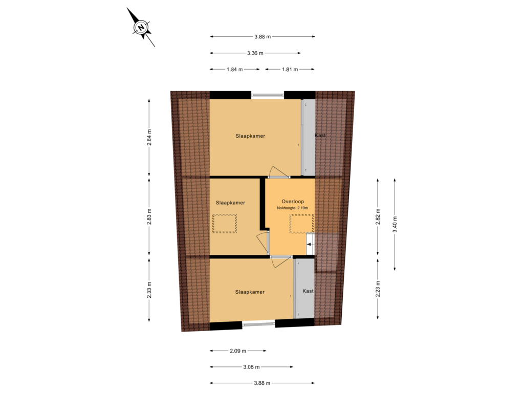 Bekijk plattegrond van 1e verdieping van Langestraat 8