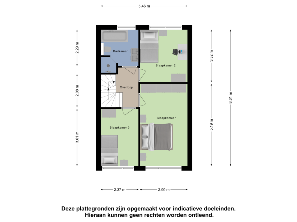 View floorplan of Eerste Verdieping of Leuskenhei 2