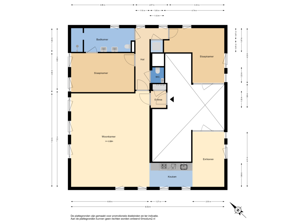 View floorplan of 7e Verdieping of Oude Kustlijn 77