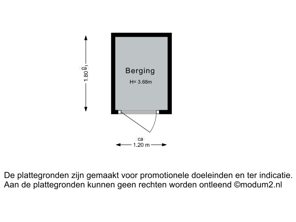 View floorplan of berging of Oude Kustlijn 77