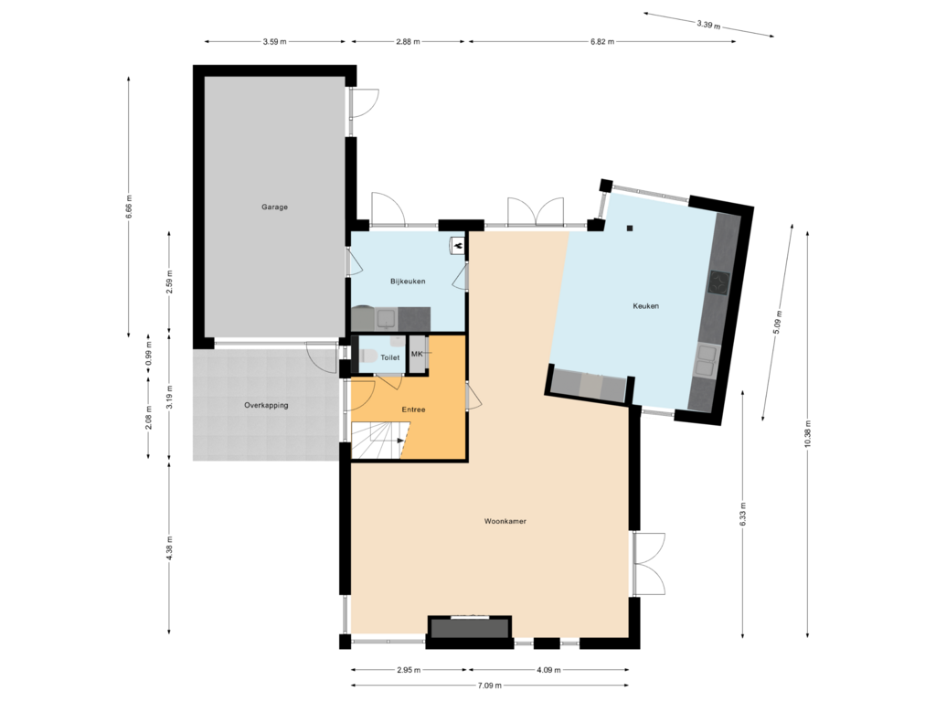 Bekijk plattegrond van Begane Grond van Schultambt 6