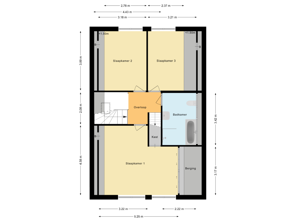 Bekijk plattegrond van Eerste Verdieping van Schultambt 6