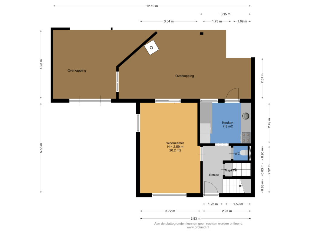 Bekijk plattegrond van Begane Grond van Frederik Hendriklaan 32