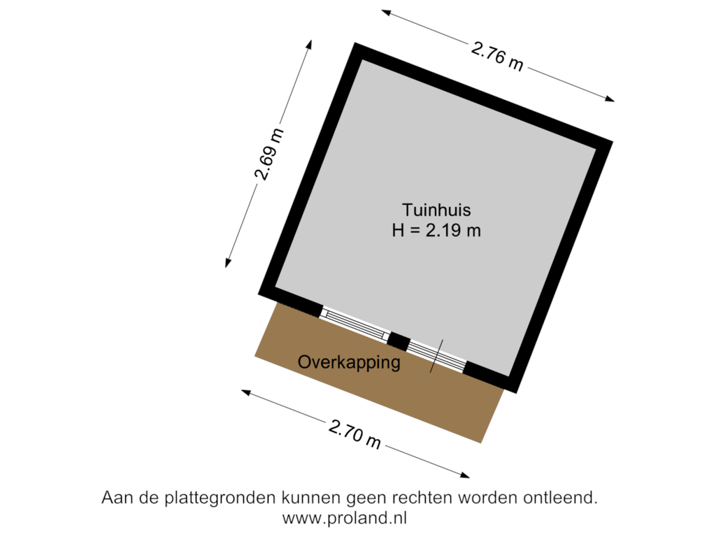 Bekijk plattegrond van Tuinhuis van Frederik Hendriklaan 32