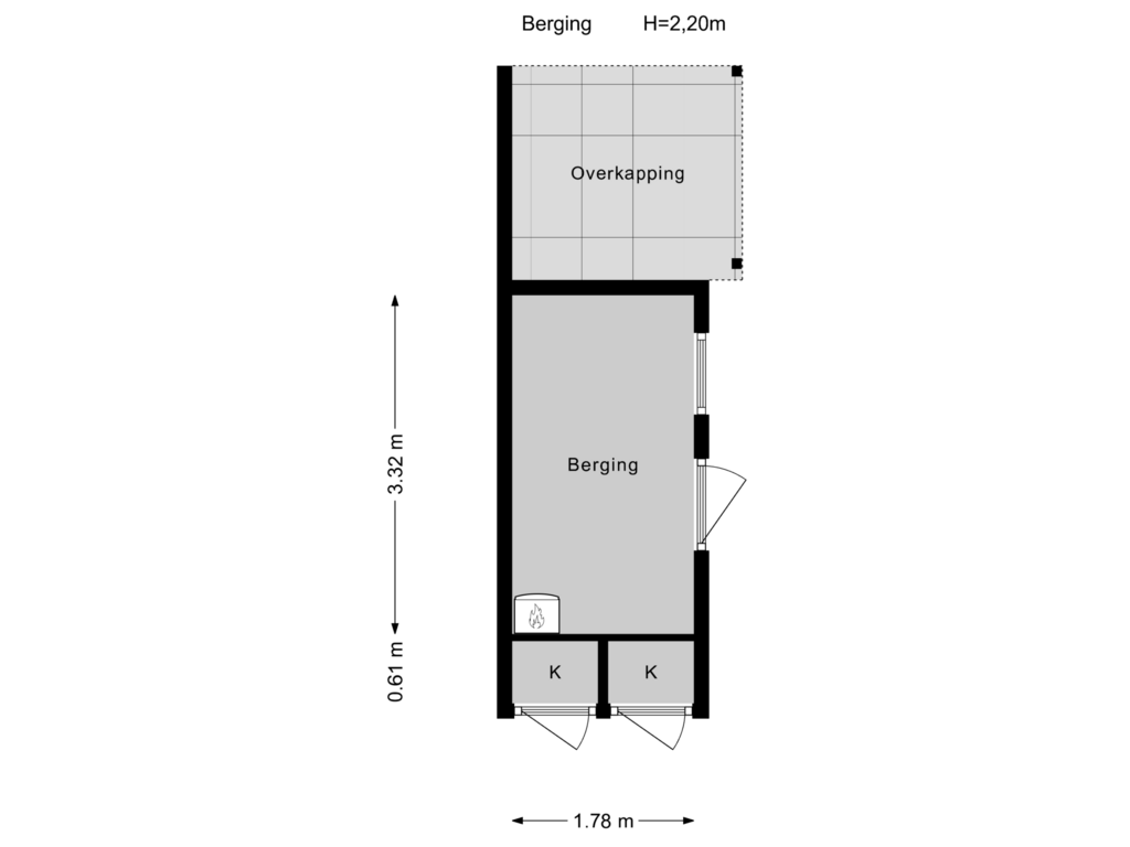 Bekijk plattegrond van Berging van Kokosnootstraat 39