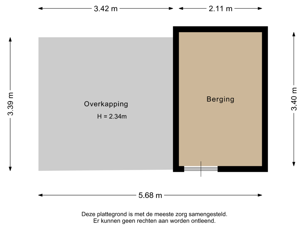 Bekijk plattegrond van Berging van Italiëlaan 97