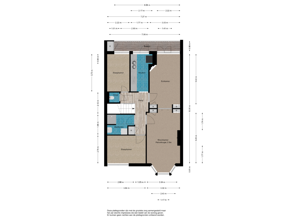 Bekijk plattegrond van 2e verdieping van van Arembergelaan 37