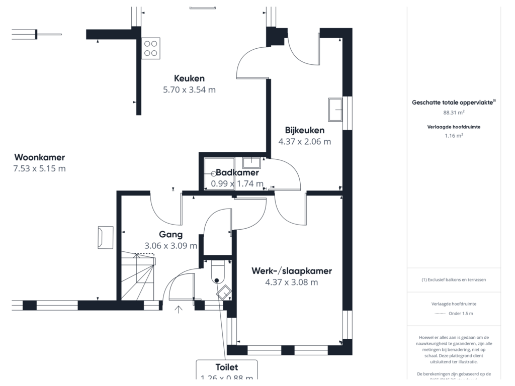 Bekijk plattegrond van Begane grond van Lange Nieuwstraat 17