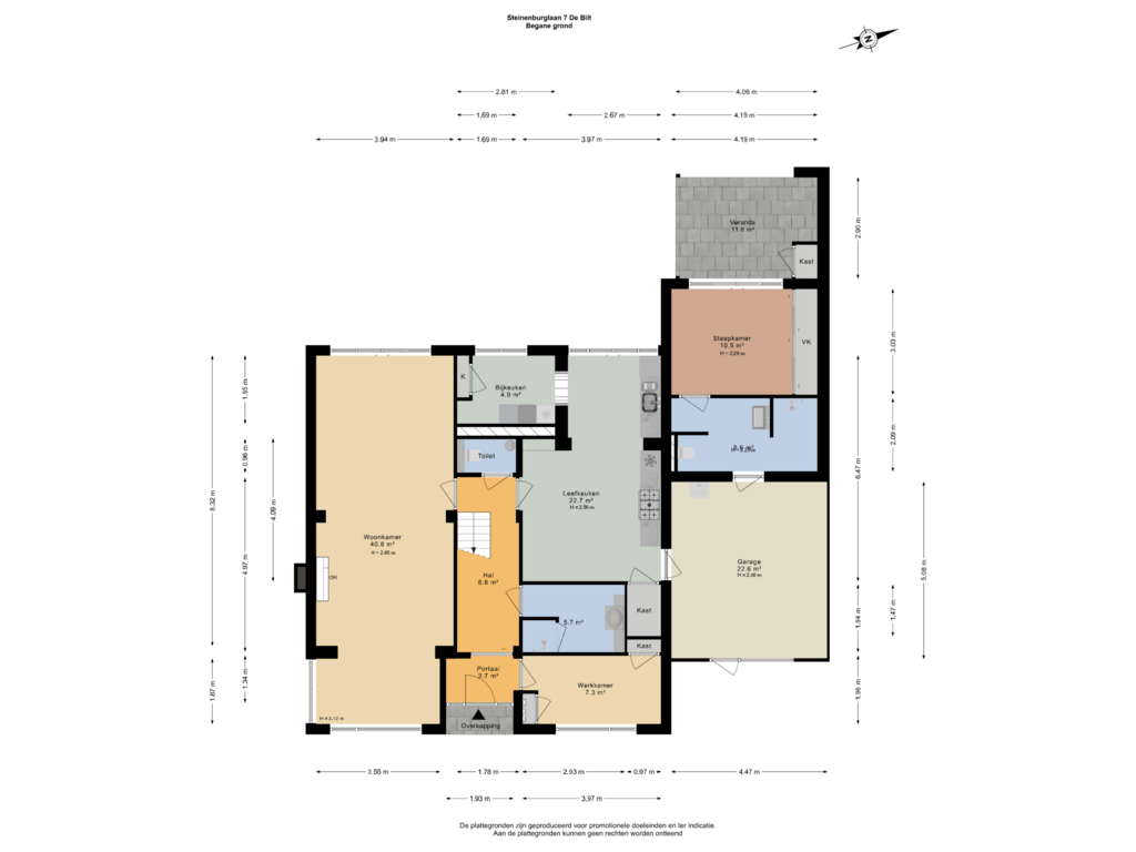 Bekijk plattegrond van Begane grond van Steinenburglaan 7