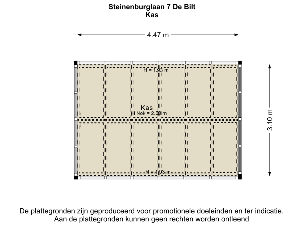 Bekijk plattegrond van Kas van Steinenburglaan 7