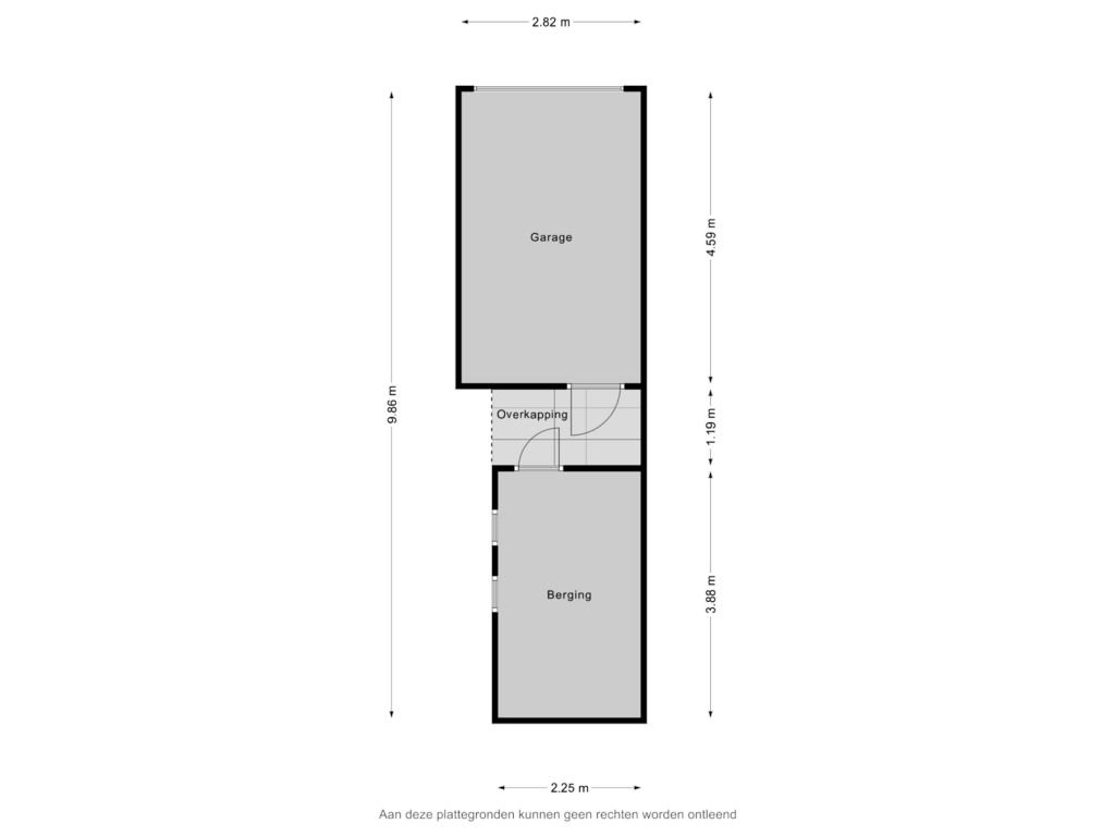 View floorplan of Garage of Roesmontstraat 12