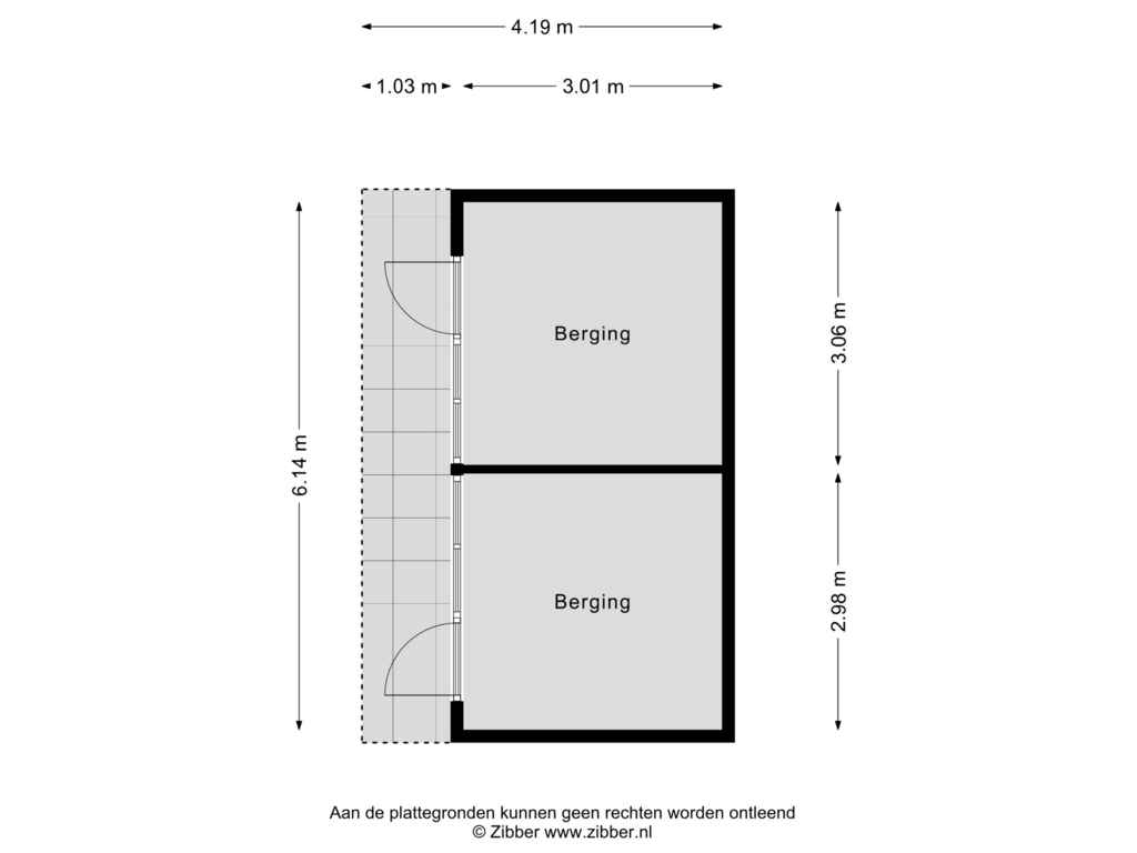 Bekijk plattegrond van Berging van Kanaalzicht 64