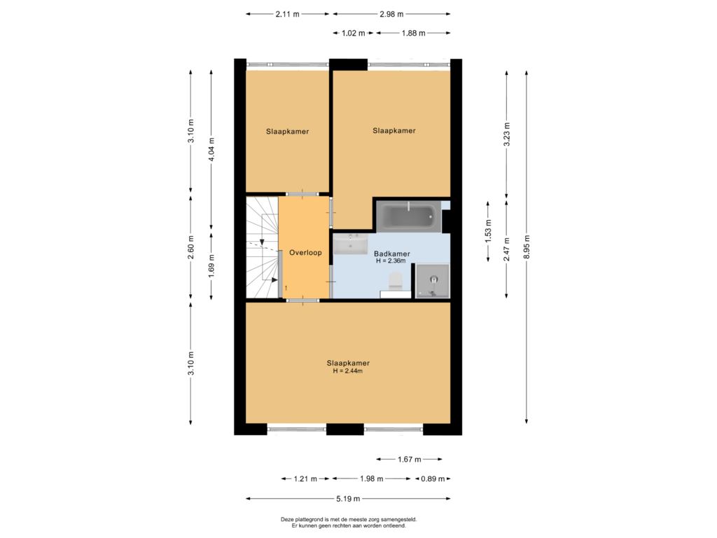 View floorplan of Eerste verdieping of Geerbron 28