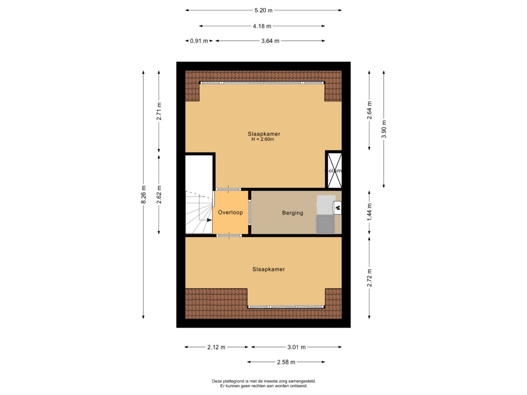 View floorplan of Tweede verdieping of Geerbron 28