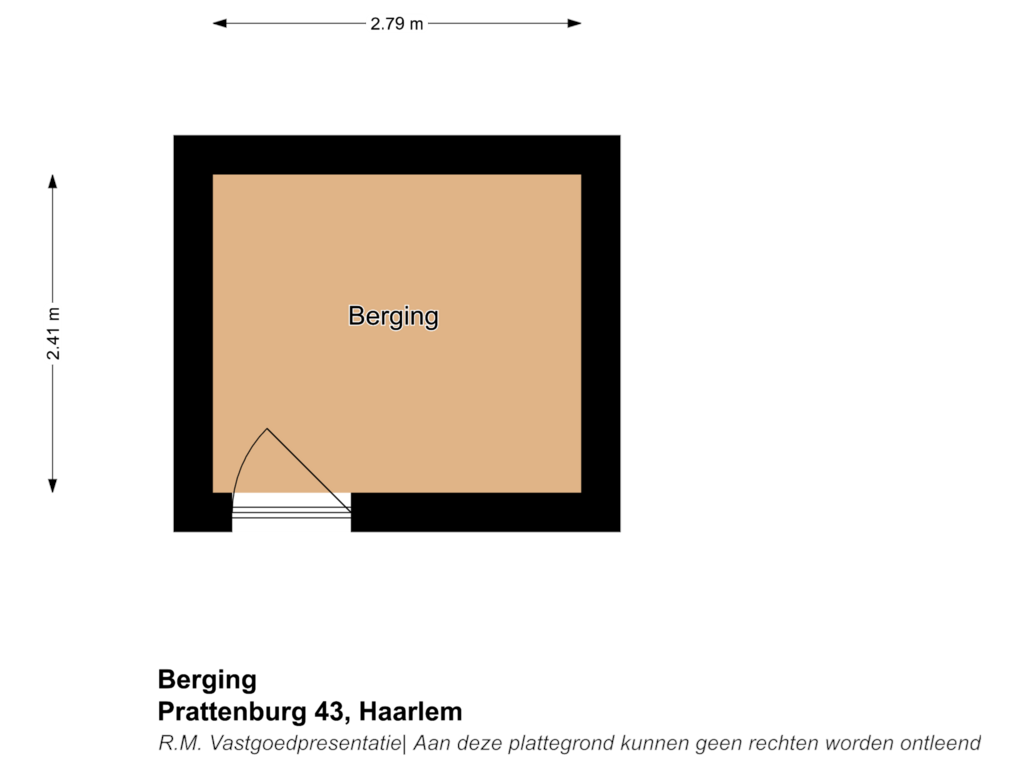 Bekijk plattegrond van Berging 1E van Prattenburg 43