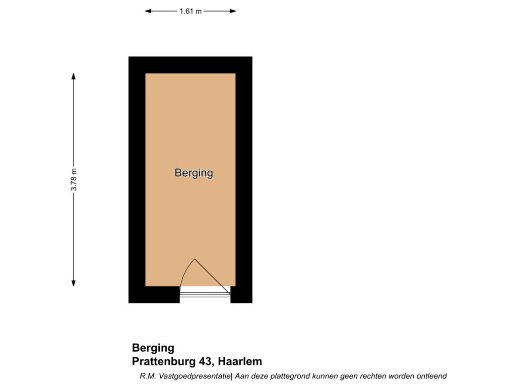 Bekijk plattegrond van Berging BG van Prattenburg 43