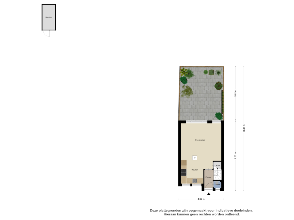 View floorplan of Begane Grond tuin of Oterleekstraat 14