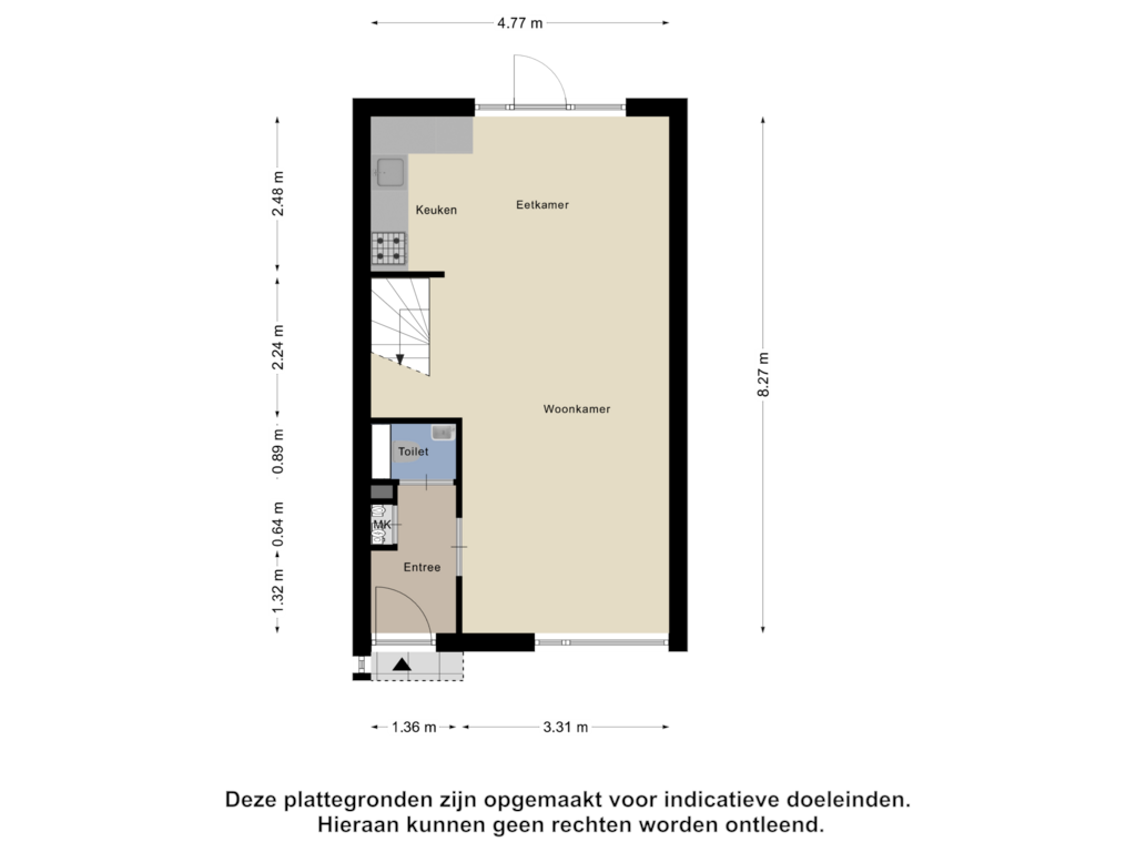 Bekijk plattegrond van Begane Grond van Schermeerstraat 3